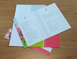 Menus pour restaurants